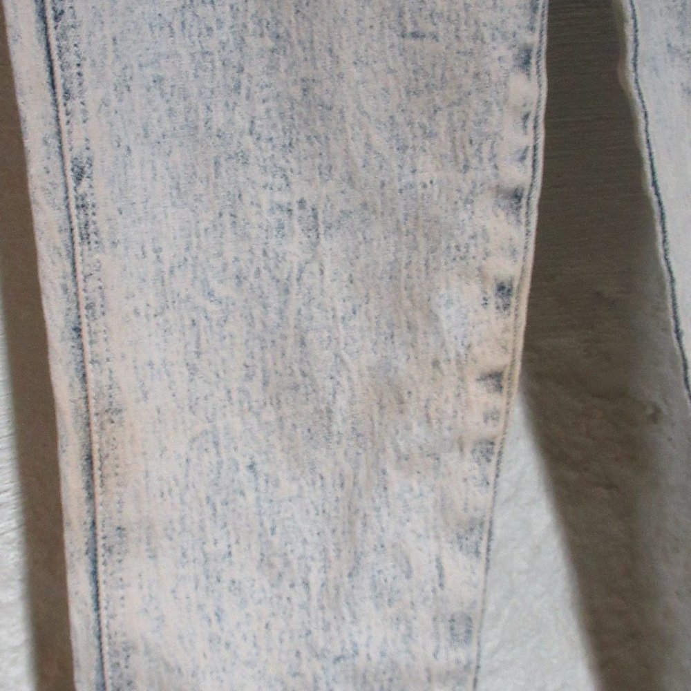 Vintage Retro Traffic Acid Wash Fishnet Jeans Size 7/8 - Picture 5 of 6